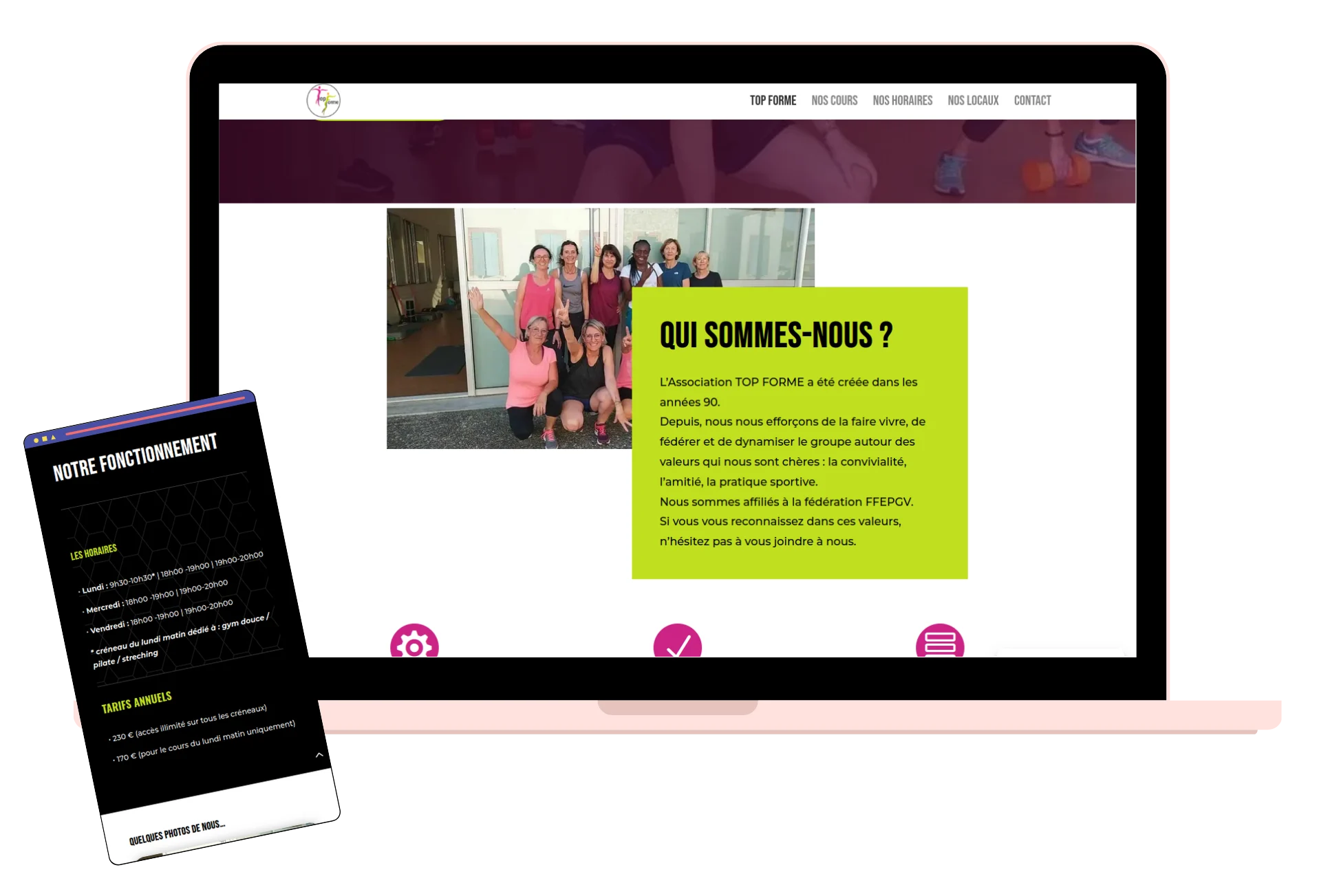 Association Top Forme Merville 31, offre Site Flash