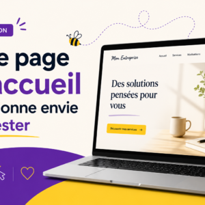 Une page d’accueil qui donne envie de rester